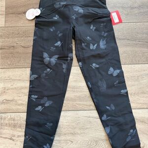SPANX Black Butterfly Print Leggings